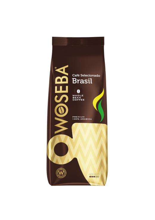 <p>Woseba Café Brasil, kawa ziarnista, stabilo, widok przodem, 500 g</p>
