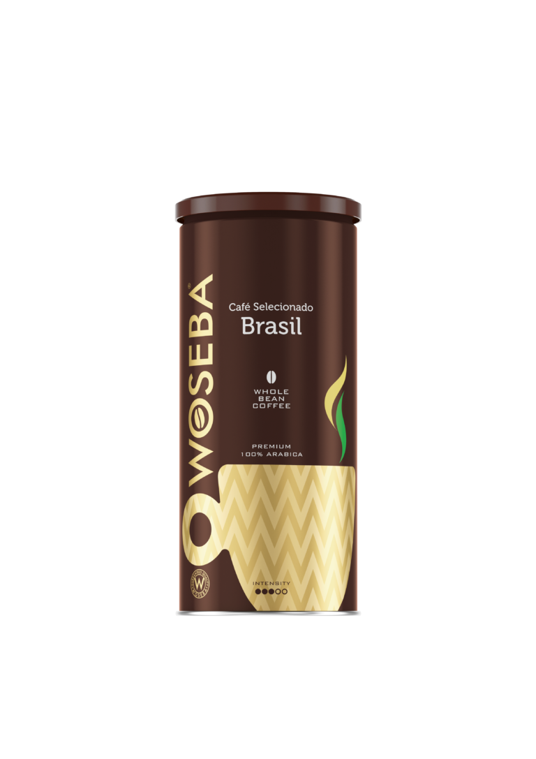 <p>Woseba Café Brasil, kawa ziarnista, puszka, widok przodem, 500 g</p>
