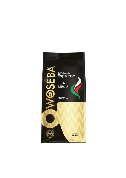 <p>Woseba Espresso, kawa mielona, stabilo, widok przodem, 250 g</p>
