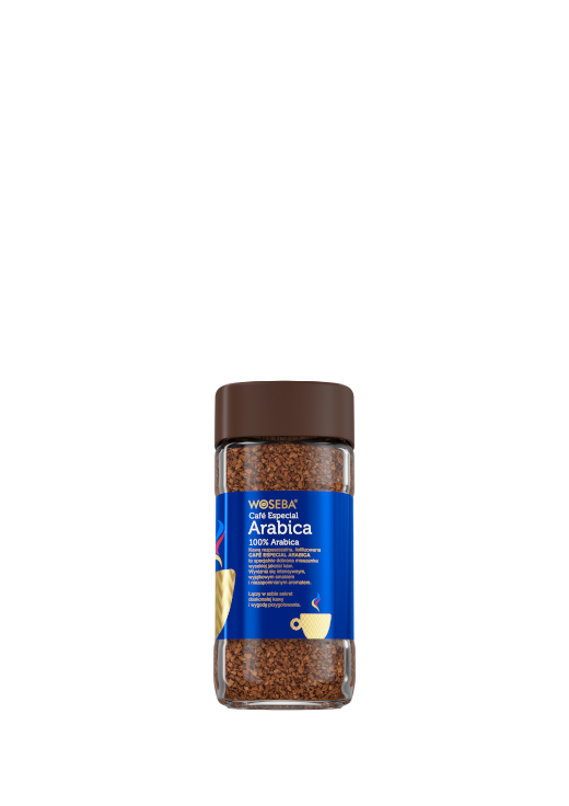 <p>Woseba Arabica, kawa rozpuszczalna, liofilizowana, słoik, widok prawego boku, 100 g</p>
