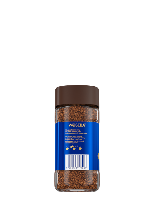 <p>Woseba Arabica, kawa rozpuszczalna, liofilizowana, słoik, widok lewego boku, 200 g</p>
