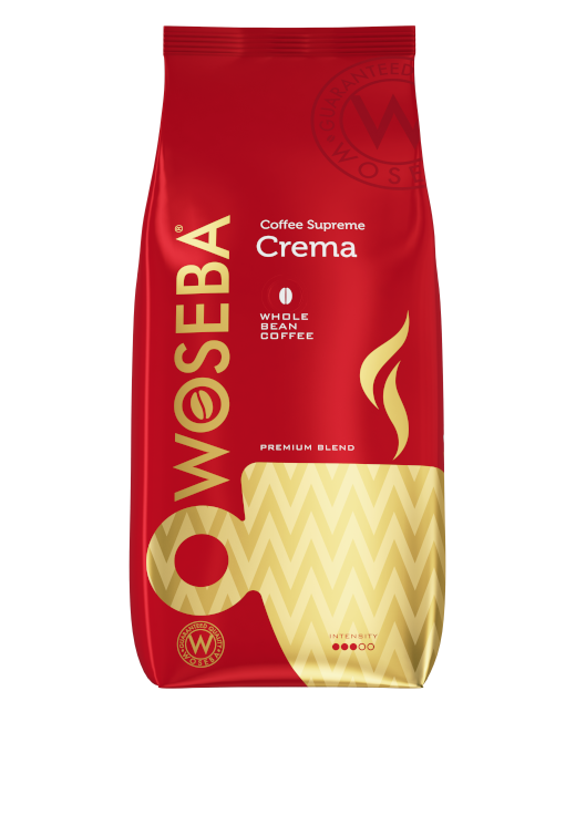<p>Woseba Crema, kawa ziarnista, stabilo, widok przodem, 1000 g</p>
