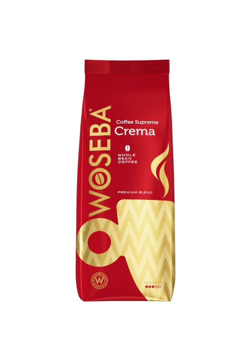 <p>Woseba Crema, kawa ziarnista, stabilo, widok przodem, 500 g</p>

