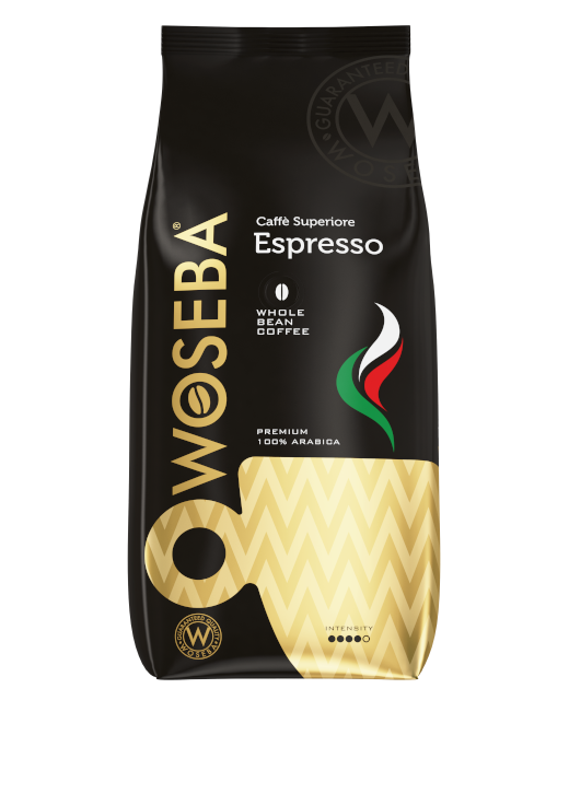 <p>Woseba Espresso, kawa ziarnista, stabilo, widok przodem, 1000 g</p>
