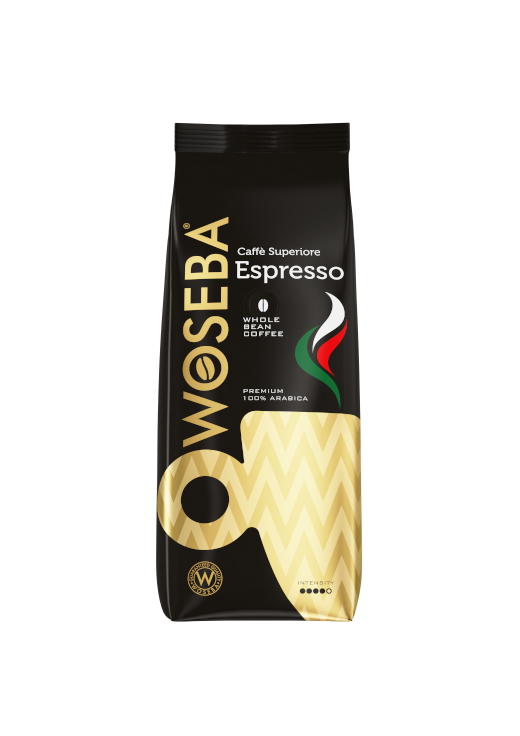<p>Woseba Espresso, kawa ziarnista, stabilo, widok przodem, 500 g</p>
