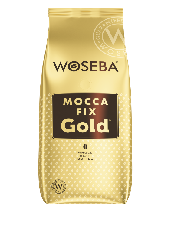 <p>Woseba Mocca Fix Gold, kawa ziarnista, stabilo, widok przodem, 1000 g</p>
