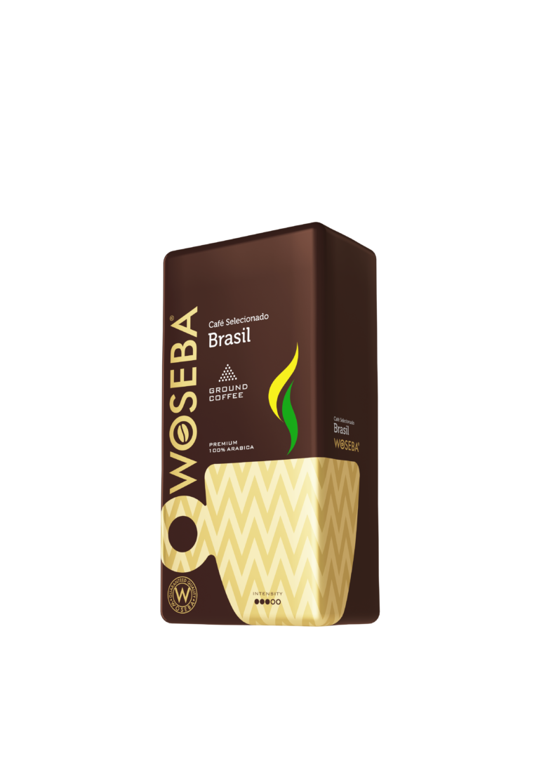 <p>Woseba Café Brasil, kawa mielona, vacuum, widok bokiem, 500 g</p>
