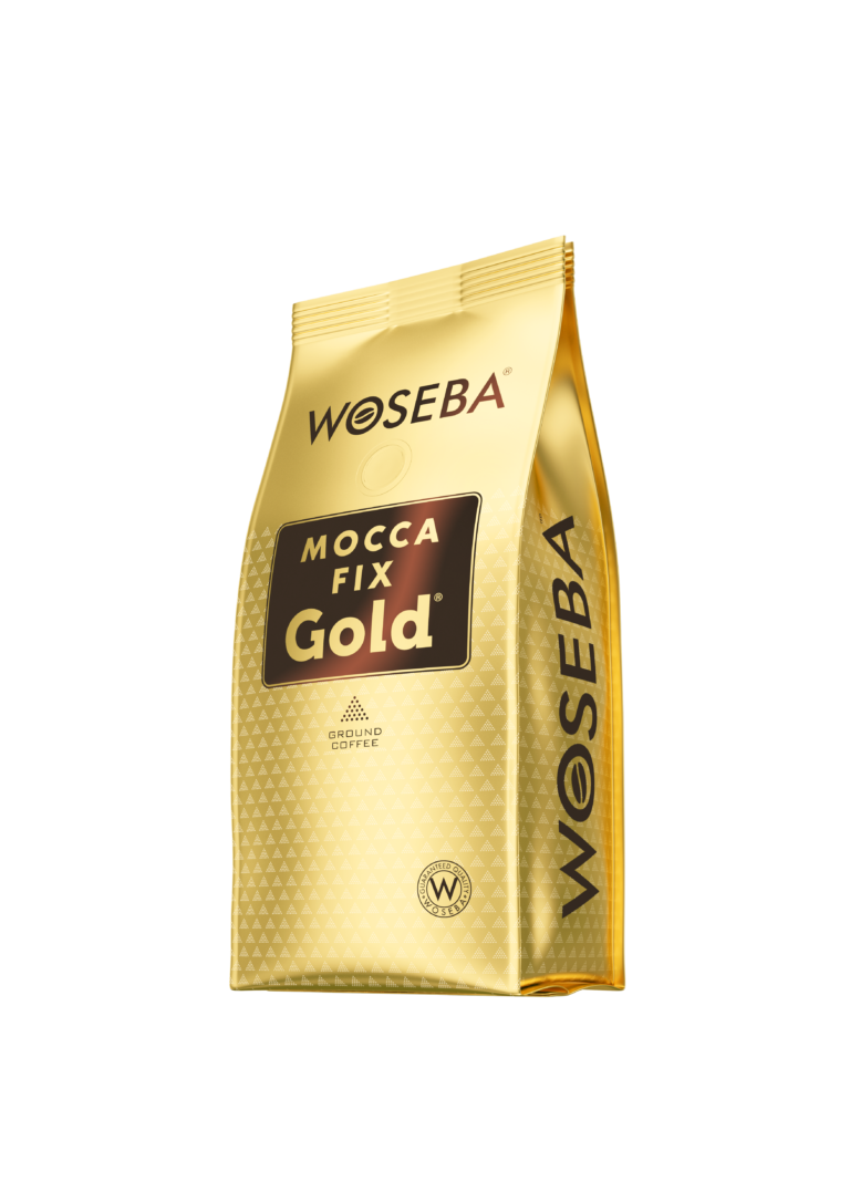 <p>Woseba Mocca Fix Gold, kawa mielona, stabilo, widok bokiem, 500 g</p>
