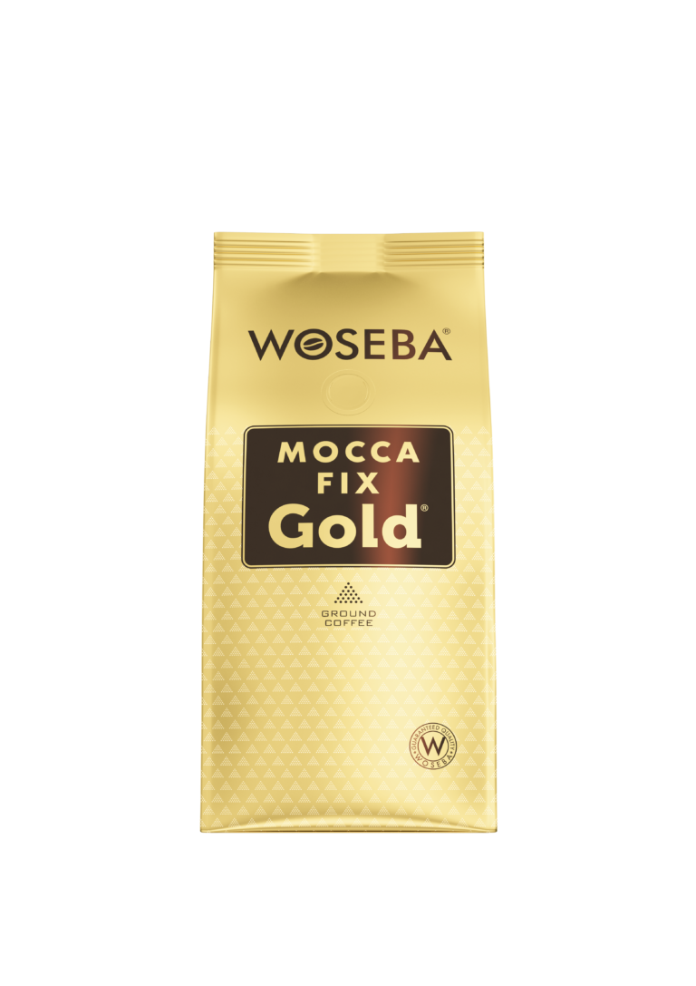 <p>Woseba Mocca Fix Gold, kawa mielona, stabilo, widok przodem, 500 g</p>
