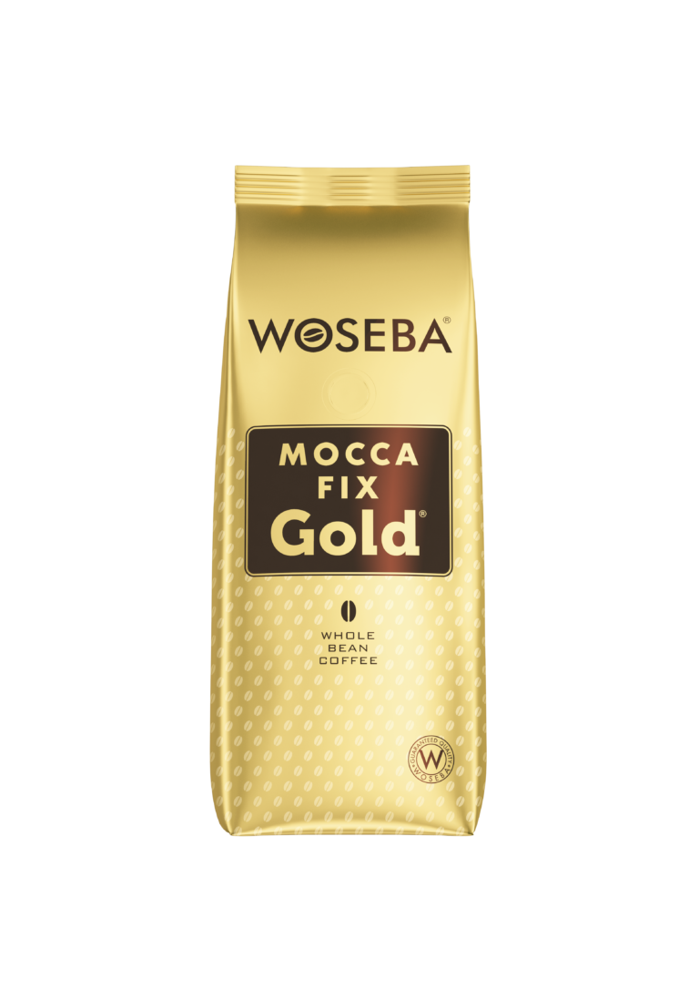 <p>Woseba Mocca Fix Gold, kawa ziarnista, stabilo, widok przodem, 500 g</p>
